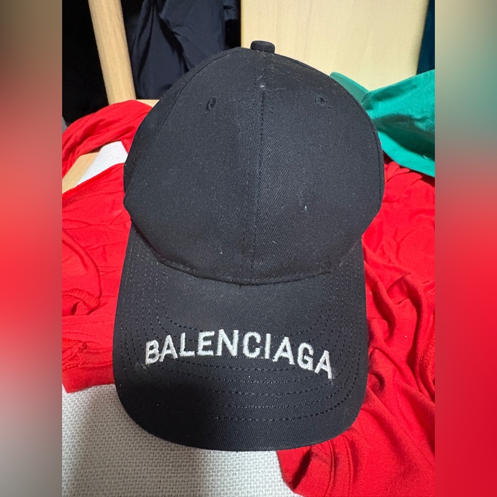 Balenciaga Black and White Logo Cap
